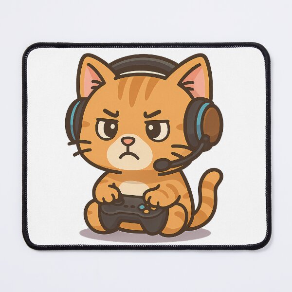 Item preview, Kawaii Gamer Cat – Serious Mode On designed and sold by OTSC.