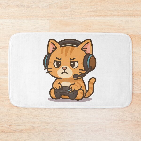 Item preview, Kawaii Gamer Cat – Serious Mode On designed and sold by OTSC.
