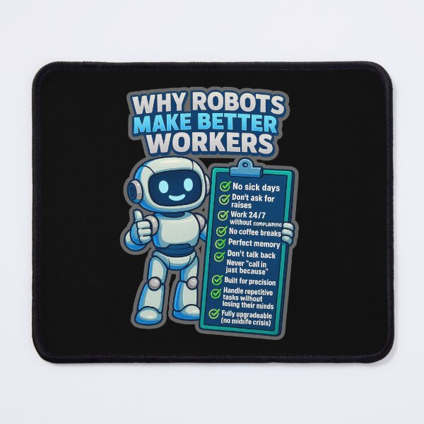 Item preview, Why Robots Make Better Workers – AI Checklist Tee designed and sold by ArtbyCrystal.