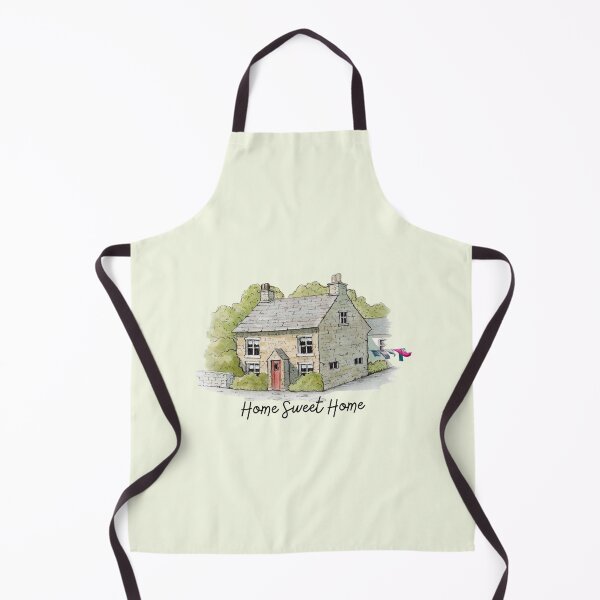 Item preview, Home Sweet Home with Cottage, Laundry, Watercolor designed and sold by JoyfulWhimsy.