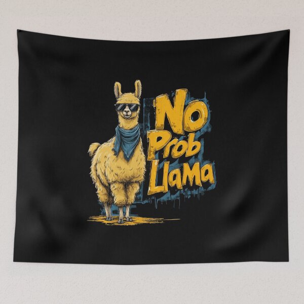 Item preview, No Probllama - Cool Llama with Sunglasses designed and sold by hamishby.