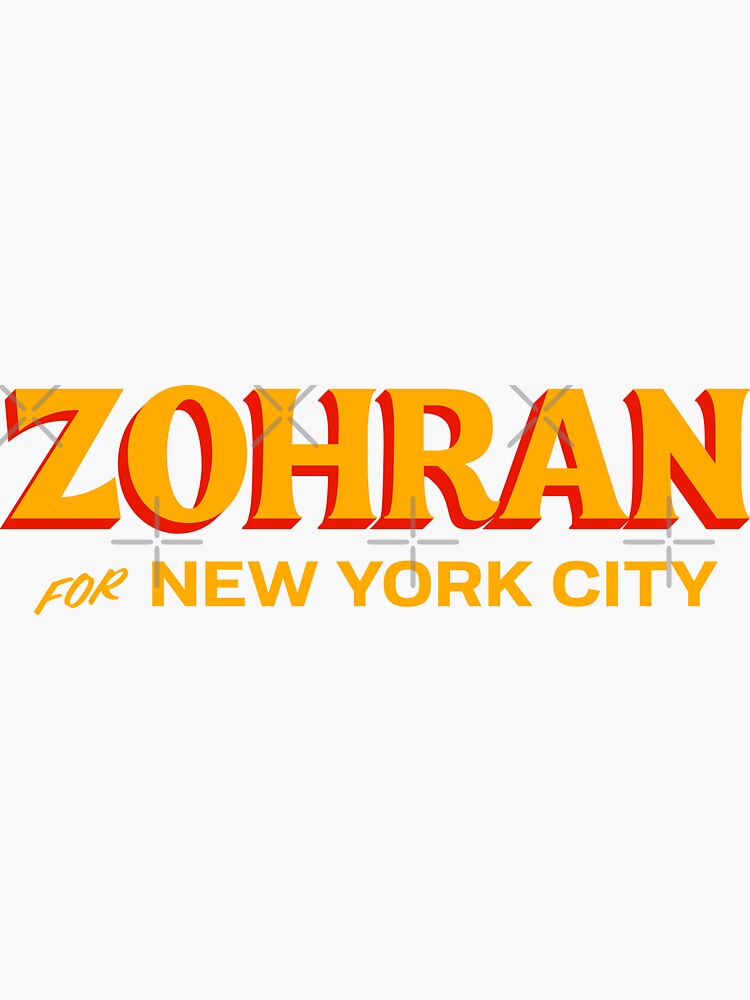 Imagen 3 de 3, Pegatina con la obra Zohran para la ciudad de Nueva York, diseñada y vendida por kmspice.