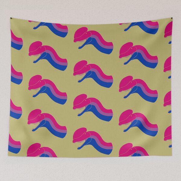 Item preview, Stylized Dilophosaurus head (Bi) striped designed and sold by JayceTheCC.