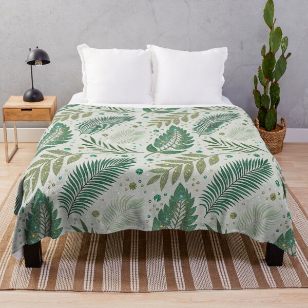 Item preview, Tropical Glitter Leaves on Gray designed and sold by EMA Studio.