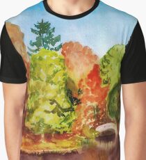 Autumn park landscape Graphic T-Shirt