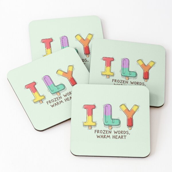 Item preview, ILY Frozen Words Warm Heart designed and sold by Owcomm.