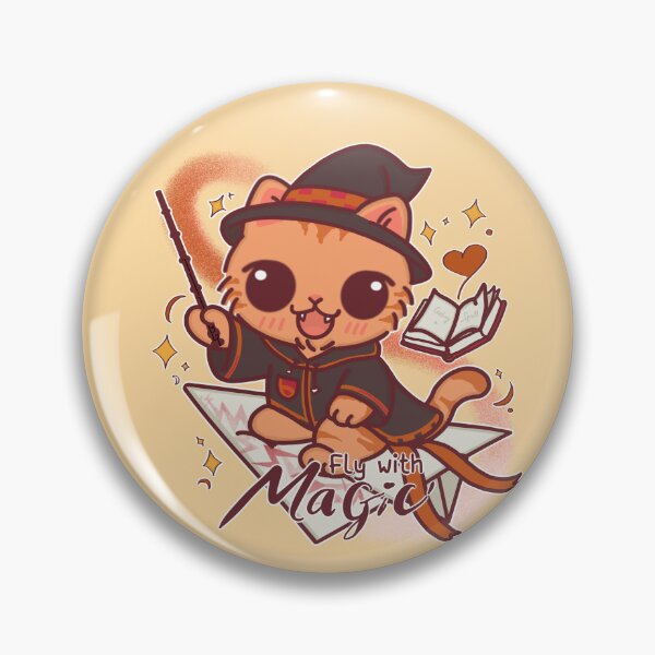 Item preview, Fly With Magic – Brave Wizard Cat on a Fiery Flight designed and sold by BGMeYou.