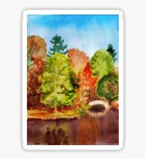 Autumn park landscape Sticker