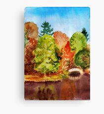 Autumn park landscape Canvas Print