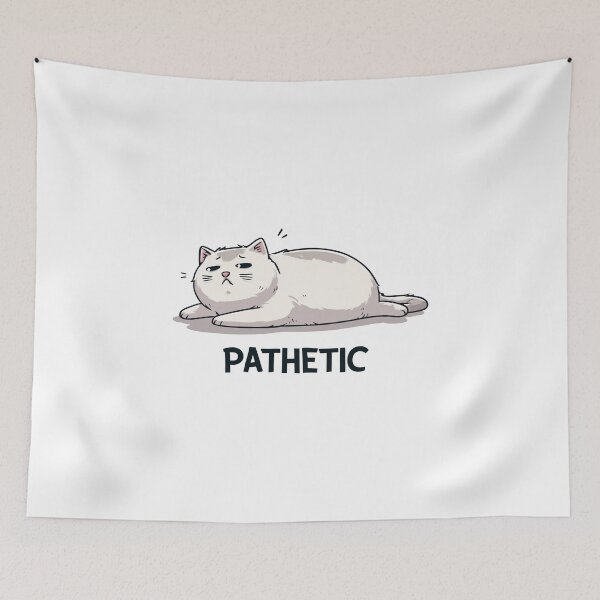 Item preview, Funny meme - Pathetic Cat - Unimpressed and Lazy Feline designed and sold by hamishby.