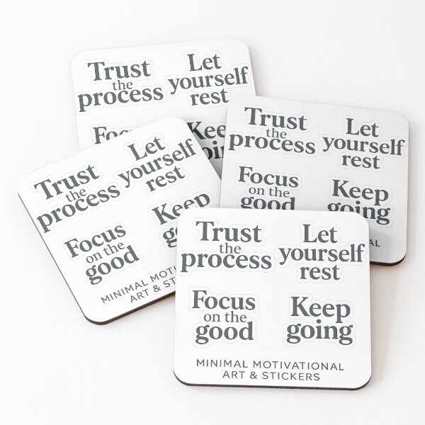 Item preview, Motivational Sticker Set – Gentle Words for the Soul designed and sold by Natthiya Minimal.