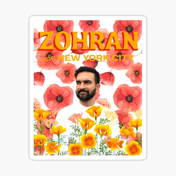 Item preview, Zohran for NYC Poppies Design designed and sold by Wick Designs.