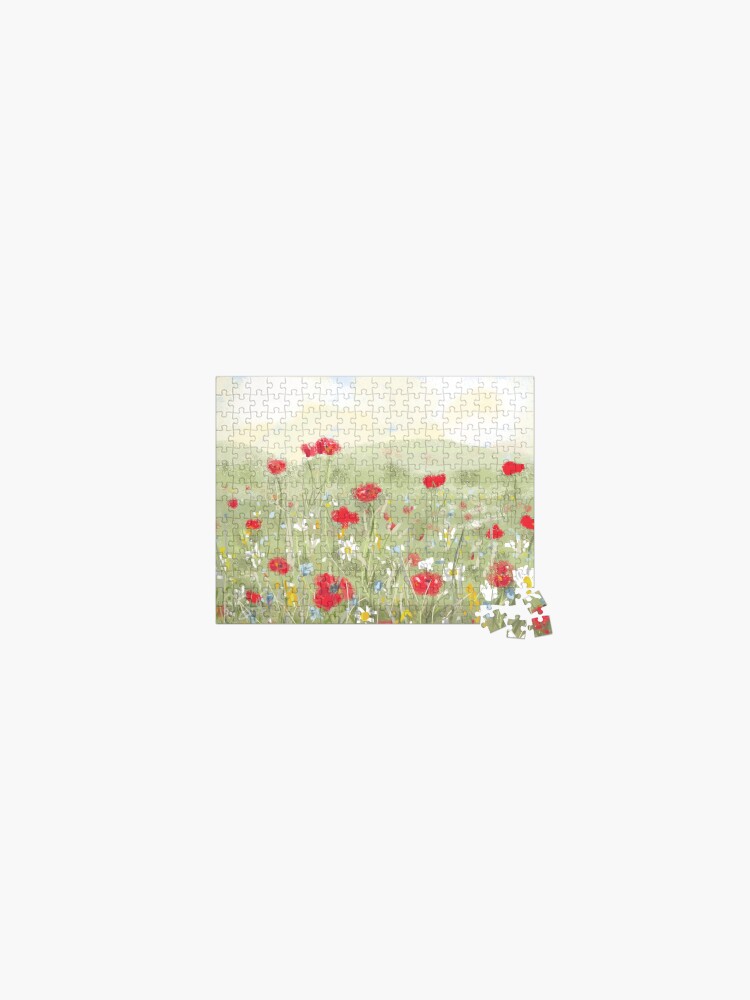 Thumbnail 1 of 2, Jigsaw Puzzle, In the Poppy Meadow designed and sold by ClareWalkerArt.