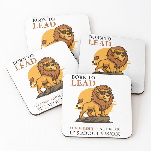 Item preview, Born to Lead – Visionary Lion Cartoon Design designed and sold by Illustrator Bhaiya.