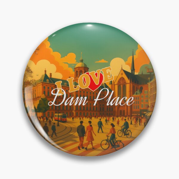 Item preview, AMSTERDAM - DAM SQUARE Vintage Greeting Poster Art designed and sold by Earth Celebration Designs.