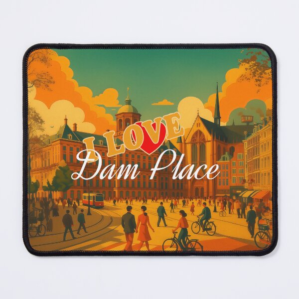 Item preview, AMSTERDAM - DAM SQUARE Vintage Greeting Poster Art designed and sold by Earth Celebration Designs.