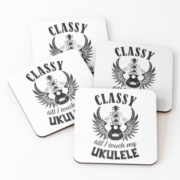 Item preview, Classy till I touch my Ukulele black designed and sold by UkeverseGifts.