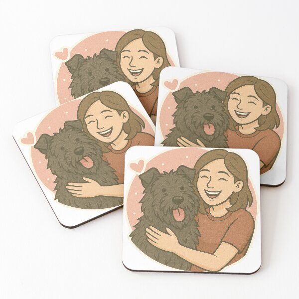 Item preview, Grace & Strength: Woman & Bouvier des Flandres Cartoon designed and sold by GoodyPaws.