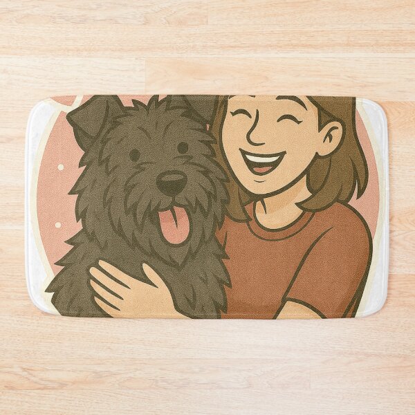 Item preview, Grace & Strength: Woman & Bouvier des Flandres Cartoon designed and sold by GoodyPaws.