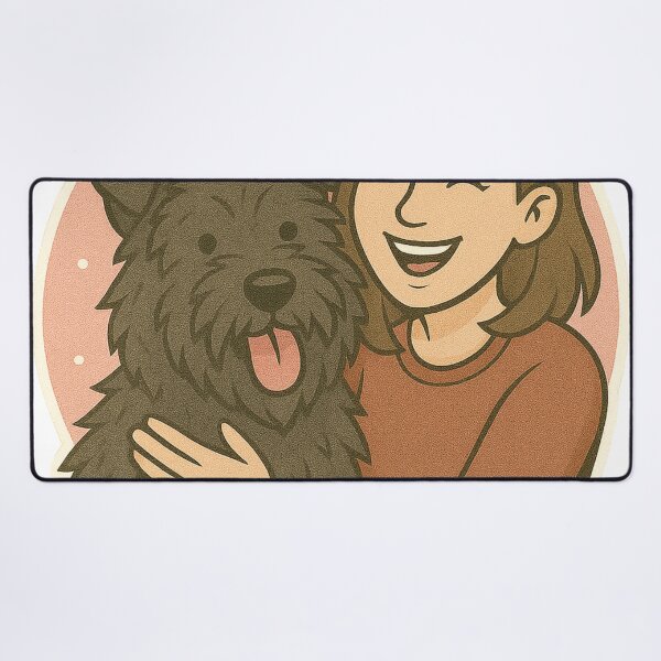 Item preview, Grace & Strength: Woman & Bouvier des Flandres Cartoon designed and sold by GoodyPaws.