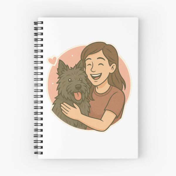 Item preview, Wild Heart: Woman & Bouvier des Ardennes Cartoon designed and sold by GoodyPaws.