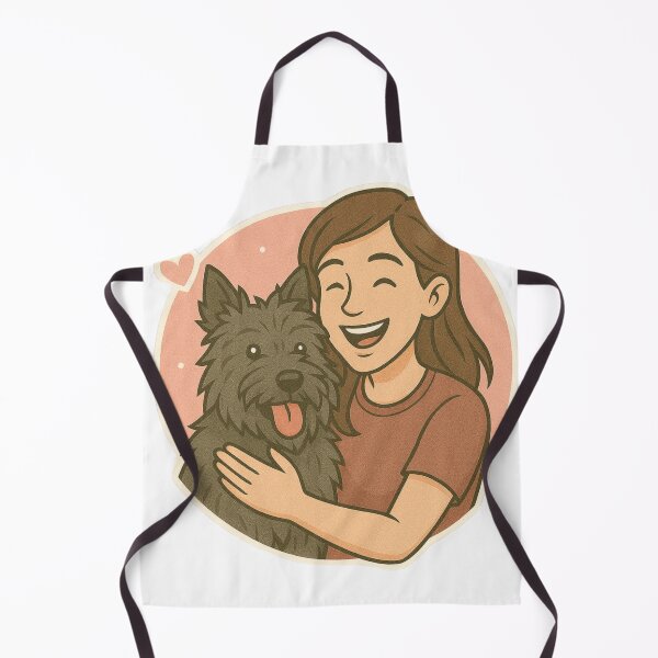 Item preview, Wild Heart: Woman & Bouvier des Ardennes Cartoon designed and sold by GoodyPaws.