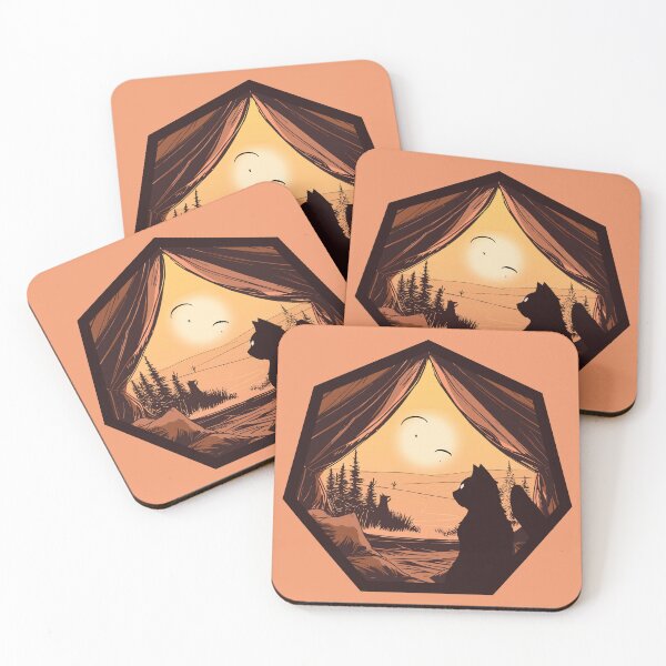 Item preview, Cat, tent, fox and paragliding designed and sold by tabemisa.