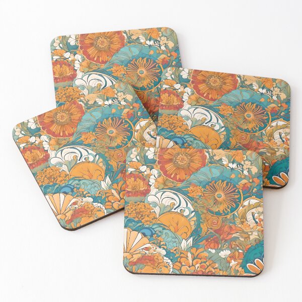 Item preview, colorful flower wave art designed and sold by SanchillShop.
