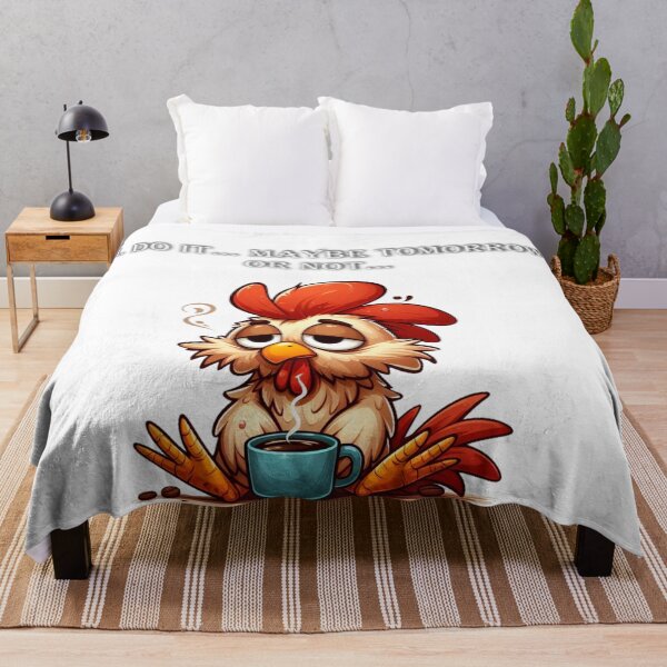 Item preview, No Pressure Chicken – Funny "Maybe Tomorrow" Lazy Art designed and sold by Pasja W Każdym Szkicu!.