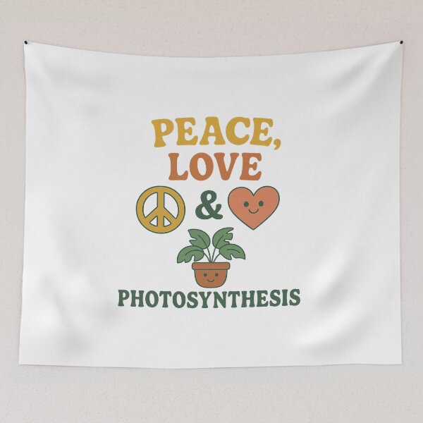 Item preview, Peace, Love & Photosynthesis – Cute Retro Plant Lover Design designed and sold by POPDOTSHOP.