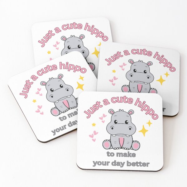 Item preview, Just a Cute Hippo to Make Your Day Better designed and sold by POPDOTSHOP.