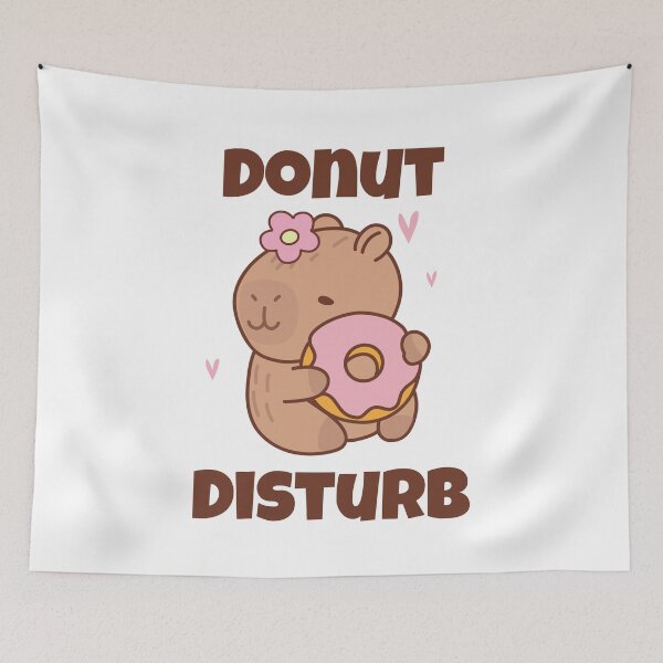 Item preview, Donut Disturb - Kawaii Capybara Art designed and sold by POPDOTSHOP.