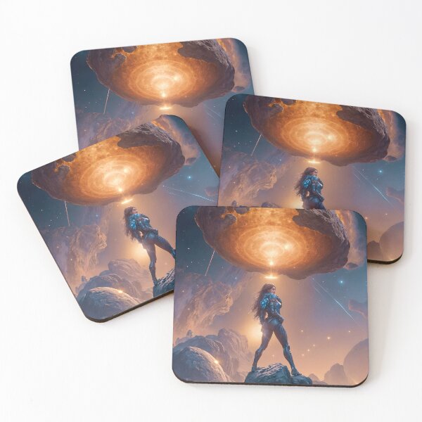 Item preview, Sci-fi Warrior on Alien Planet designed and sold by Ink Art Design.
