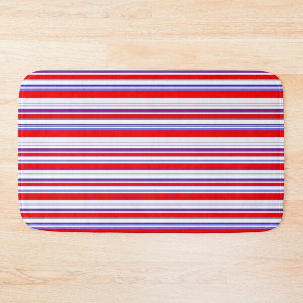 Item preview, Red and Blue Stripe Fabric Pattern Seamless Repeat designed and sold by Sharon Schwalbe.