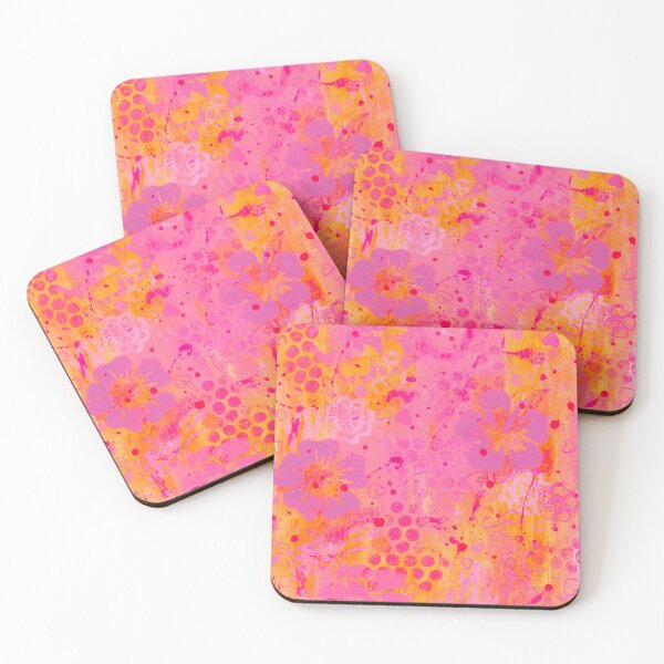 Item preview, Pink Orange Tropical Hibiscus Flower Print designed and sold by sarahgracearts.