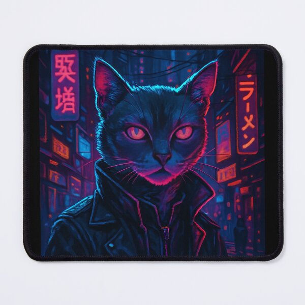 Item preview, Cyberpunk style cool cat in the street designed and sold by yay030.