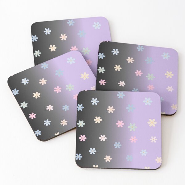 Item preview, Black and purple with flower all over print designed and sold by Midlife Mood Merch.