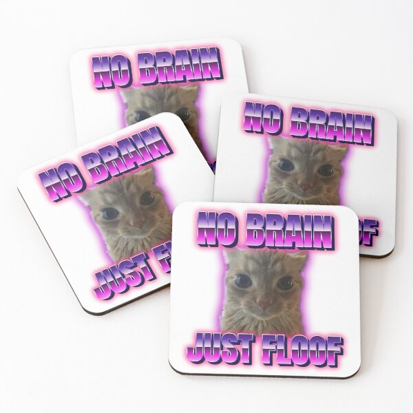 Item preview, No Brain Just Floof Cat Without Background designed and sold by RizzClothes.