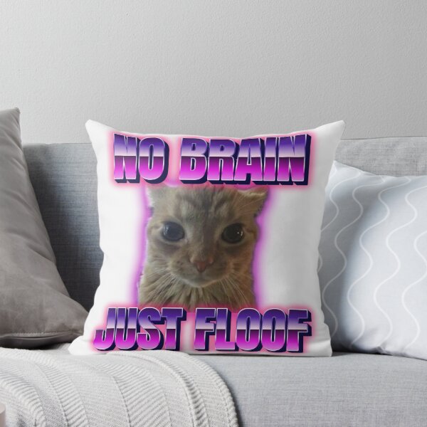 Artikelvorschau, No Brain Just Floof Cat Without Background entworfen und verkauft von RizzClothes.