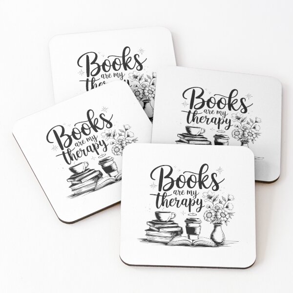 Item preview, Cozy book therapy lover quote design designed and sold by CleanDecor.