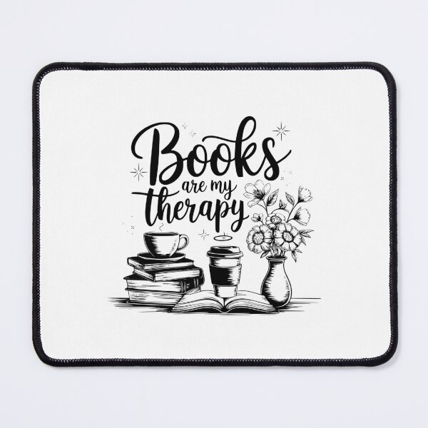 Item preview, Cozy book therapy lover quote design designed and sold by CleanDecor.