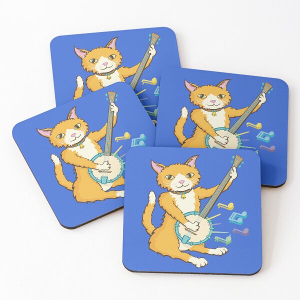 Item preview, Moggy on banjo designed and sold by ElectronicCloud.