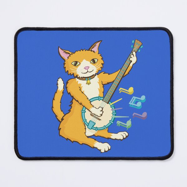 Item preview, Moggy on banjo designed and sold by ElectronicCloud.