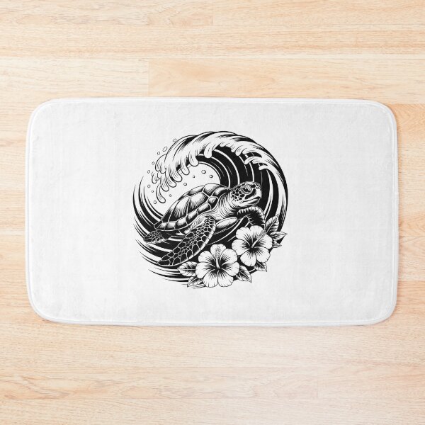 Item preview, turtle and hibiscus flowers designed and sold by jkrphoto.