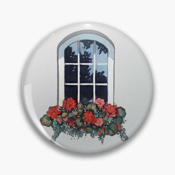 Item preview, Arched Window With Flowers, Reflections, Illustration designed and sold by JoyfulWhimsy.
