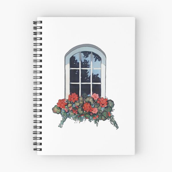 Item preview, Arched Window With Flowers, Reflections, Illustration designed and sold by JoyfulWhimsy.