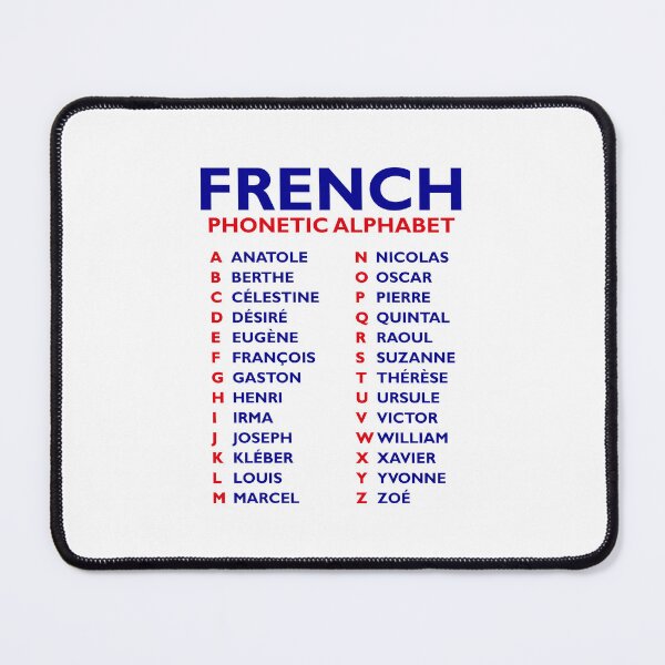 Item preview, French Phonetic Alphabet Chart designed and sold by AnnSign.