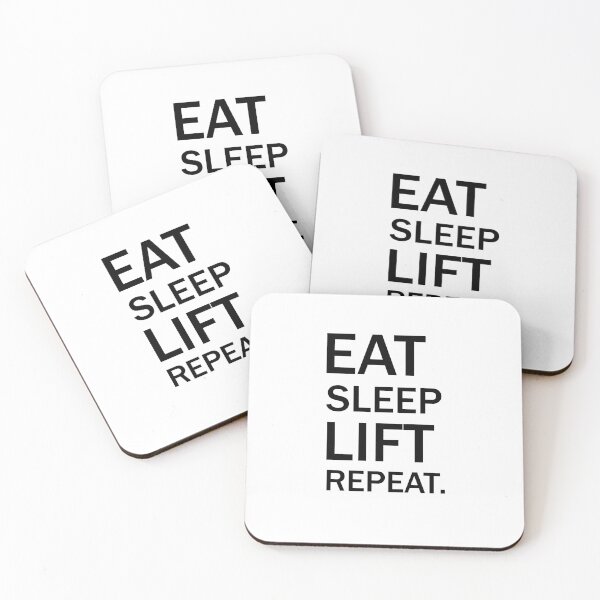 Item preview, Eat Sleep Lift Repeat | Gym Humor Motivation Quote designed and sold by thepinkbarbell.