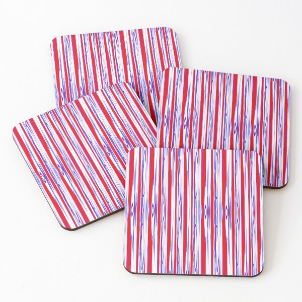 Item preview, Red and Blue Organic Stripe Fabric Pattern Seamless Repeat designed and sold by Sharon Schwalbe.