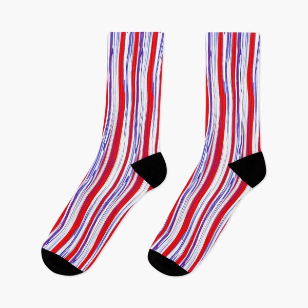 Item preview, Red and Blue Organic Stripe Fabric Pattern Seamless Repeat designed and sold by Sharon Schwalbe.